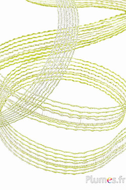 Lint - breedte 25 mm - groen-wit-lime